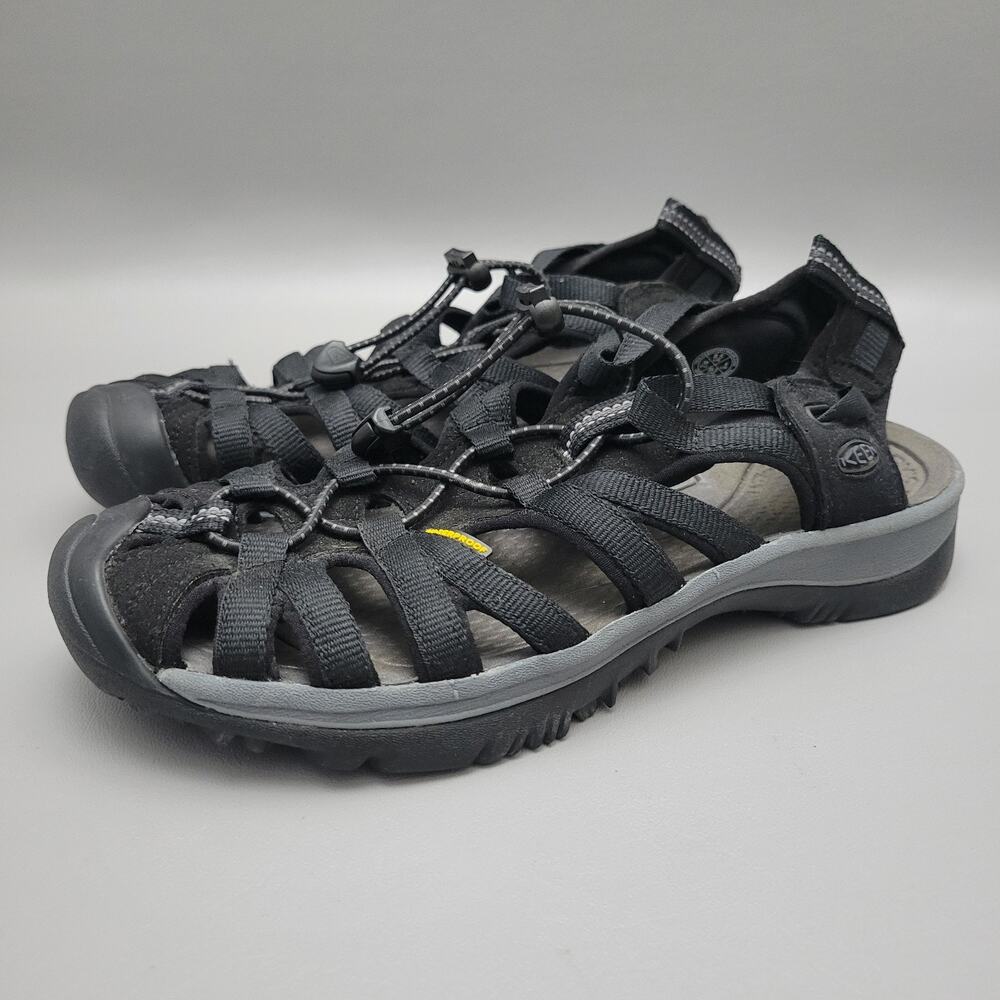 Keen Womens Whisper Sandals Black Size 8.5 Excellent